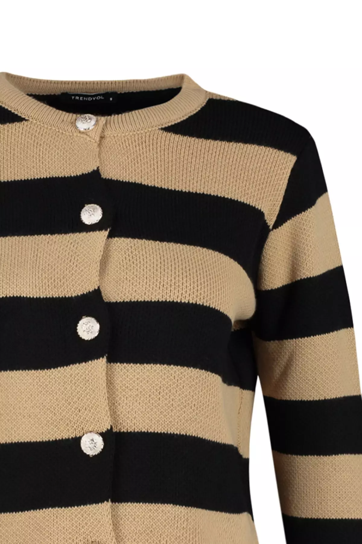 Striped Basic Knitwear Cardigan