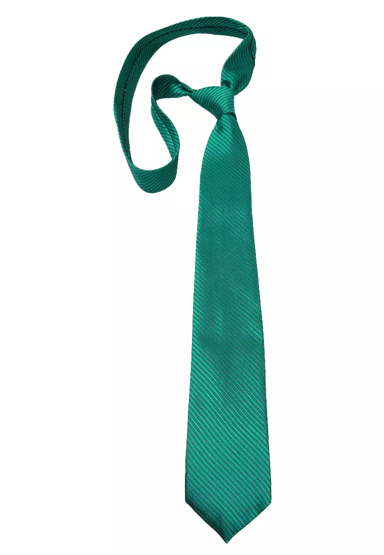 Ocean Dasi Pria Garis Long Line Tie Man Neckwear Aksesoris Fashion Material Polyester ORIGINAL - Green