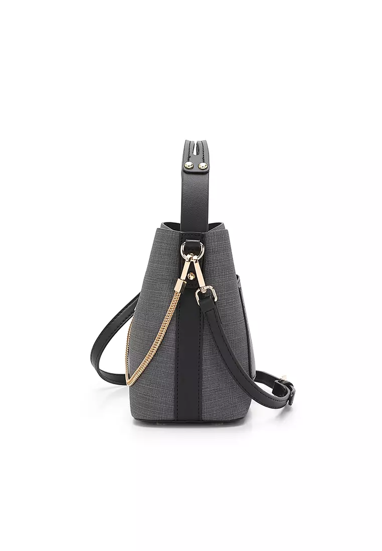 Women's Top Handle Bag / Sling Bag / Crossbody Bag - Black