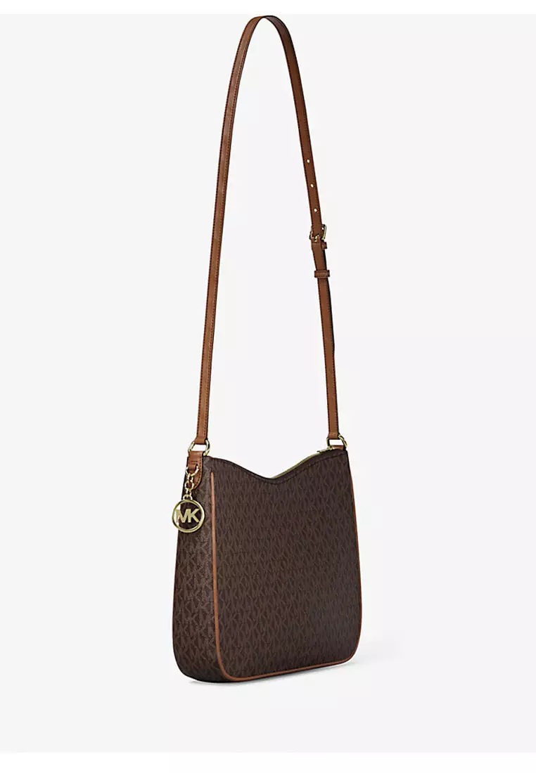 Nayla Medium Signature Logo Messenger Bag