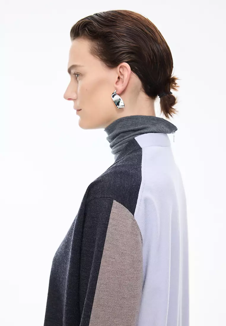 巴素兰羊毛宽松中长款开襟针织衫