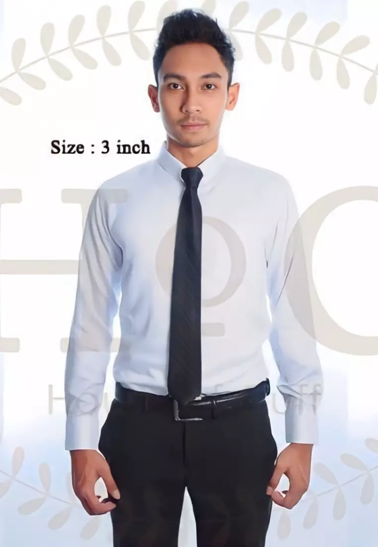 Dasi NeckTie Slim Polos Wedding Best Man Square Orange Light Tie