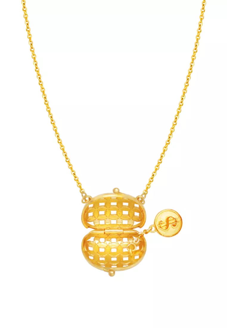 TOMEI Clutch Bag Necklace, Yellow Gold 916