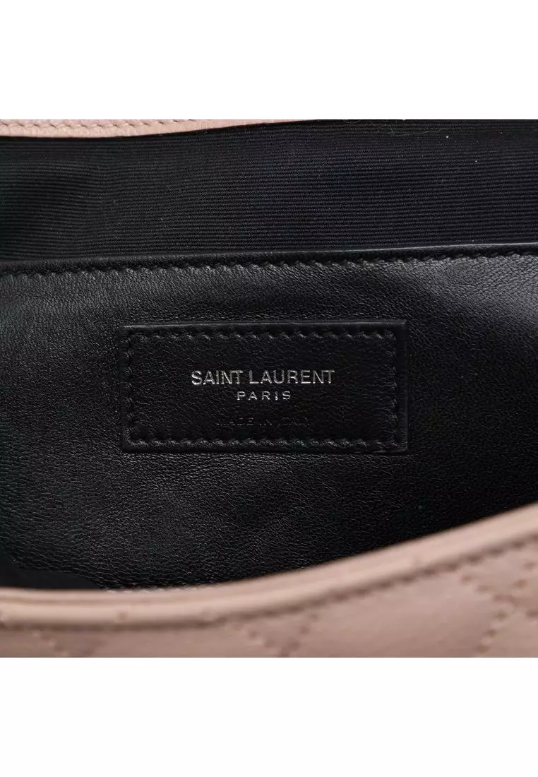 Pre-Loved Saint Laurent Medium Sheepskin Triquilt Monogram College Bag