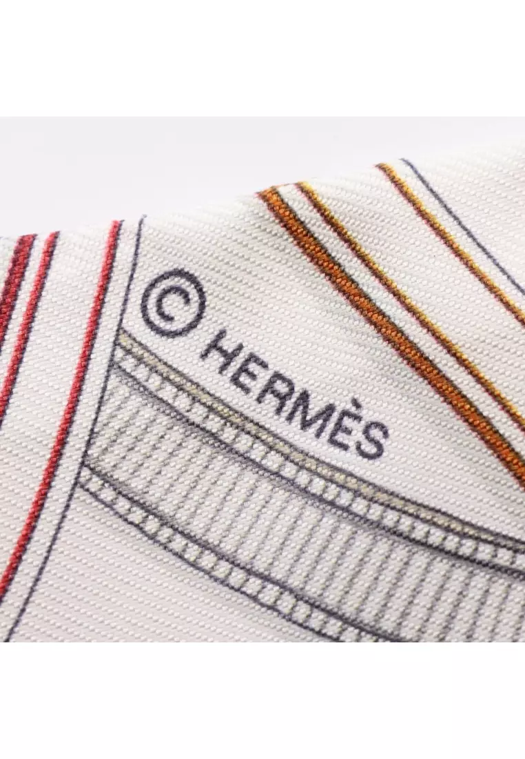 Buy Hermès Pre-Loved Hermès twilly HARNAIS LEGENDAIRE ribbon scarf silk ...