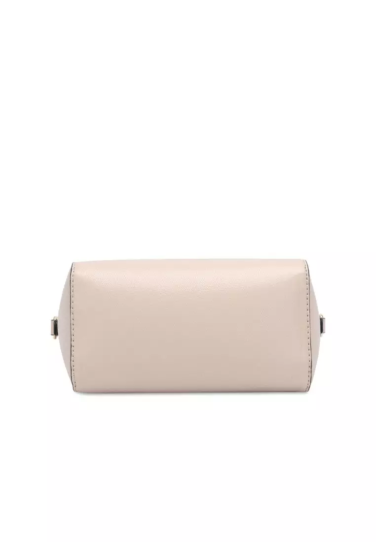 Women's Twist Lock Top Handle Bag / Sling Bag / Crossbody Bag (Tas Selempang Wanita / Tas Tangan Wanita) - Krem