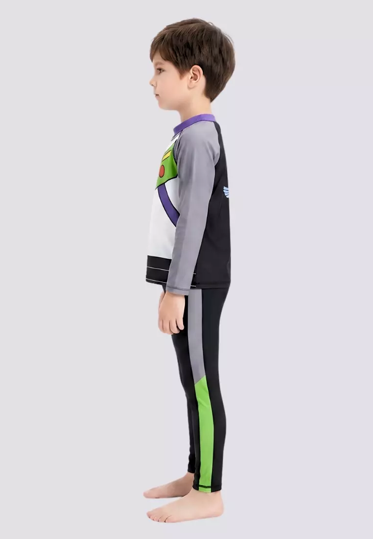 Toy Story Buzz Lightyear Long Sleeved Rashguard Leggings Set UPF 50 Protection Swimwear for Kids Boys