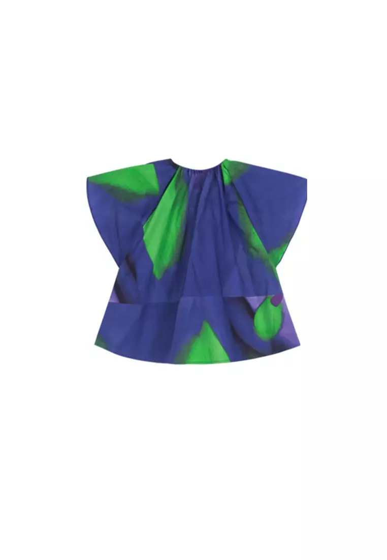 Multicolour Printed Shirt With Ruffled Sleeve