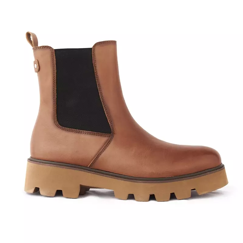 Sepatu Boots Wanita Kulit Gino Mariani Airy Tan