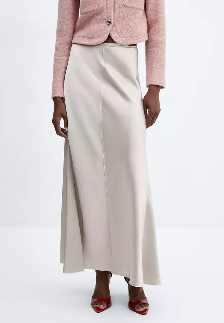 Satin Long Skirt