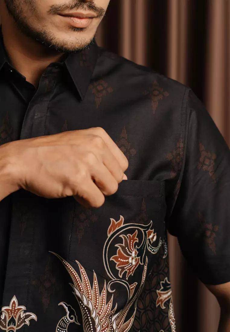Hadinata Batik Premium Pria Kemeja Pendek Superfine Gaundra Garlina