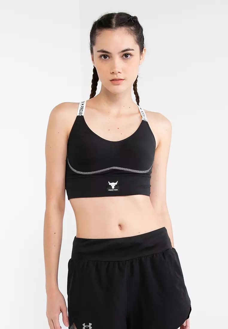 ISO White Cotton Longline Sports Bra/ Cropped Tank for Large Bust