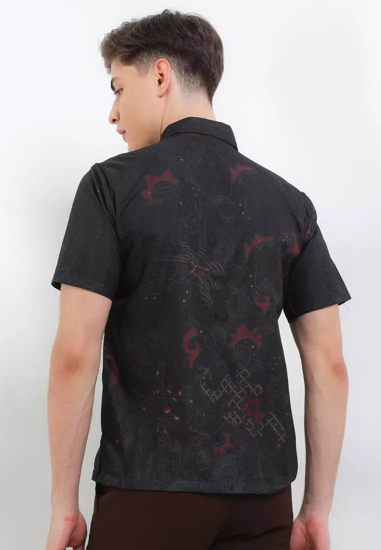 Danumaya Kemeja Batik Exclusive Premium Pria Casual Modern Lengan Pendek