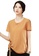 A-IN GIRLS brown All-Match Solid Color Short-Sleeved T-Shirt 390CFAABE0DCA6GS_1