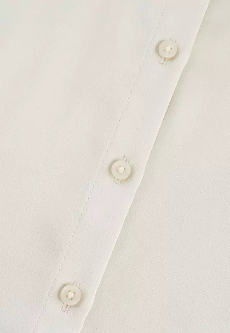 Satin Shirt Blouse With Detachable Necktie