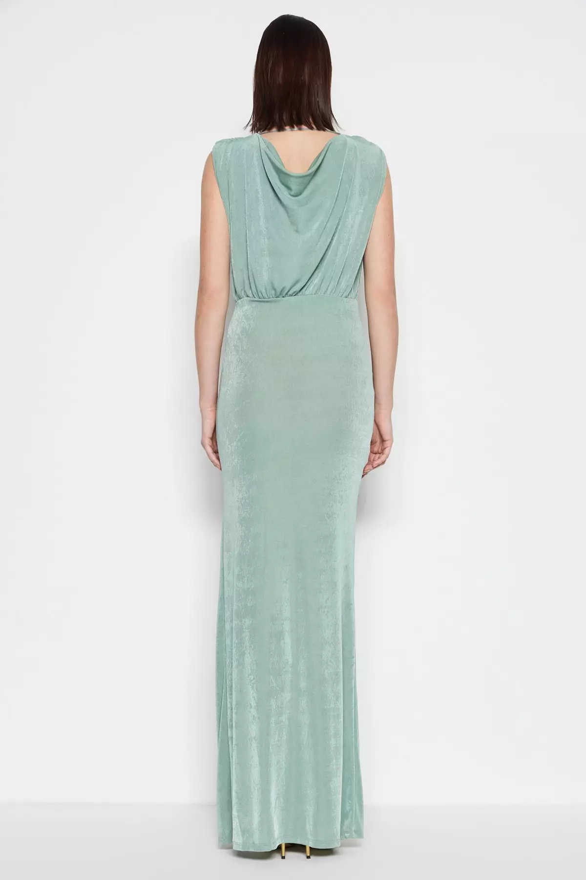 Trendyol Mint Knitted Evening Dress ZALORA