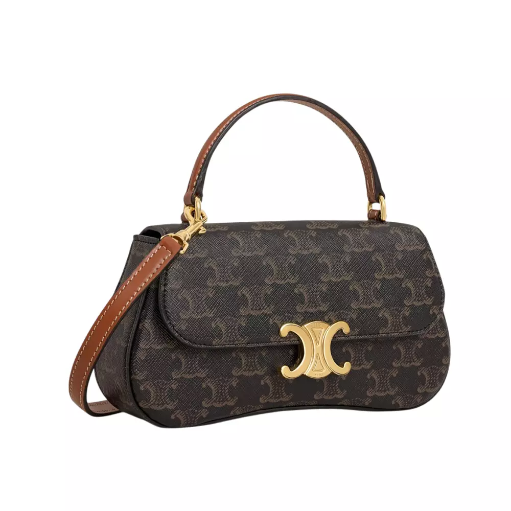 Teen Lola in Triomphe Canvas and Calfskin Leather Black Tan