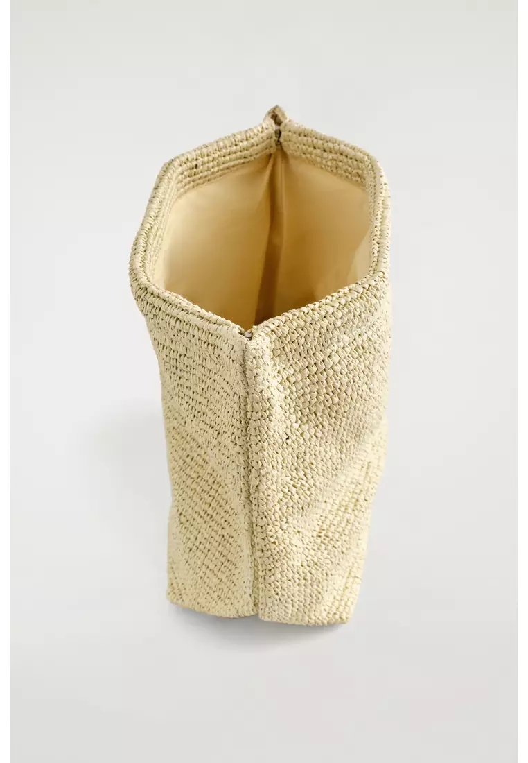 FOLDED CLUTCH BAG - STRAW