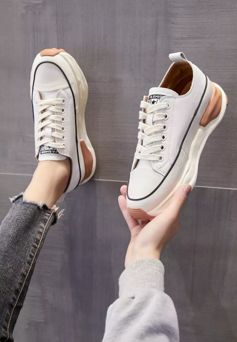 Color Matching Leather Sneakers RX2526
