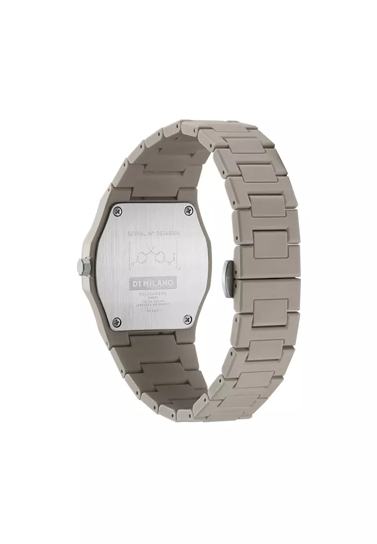Ecru Polycarbon Bracelet Watch, 37 mm