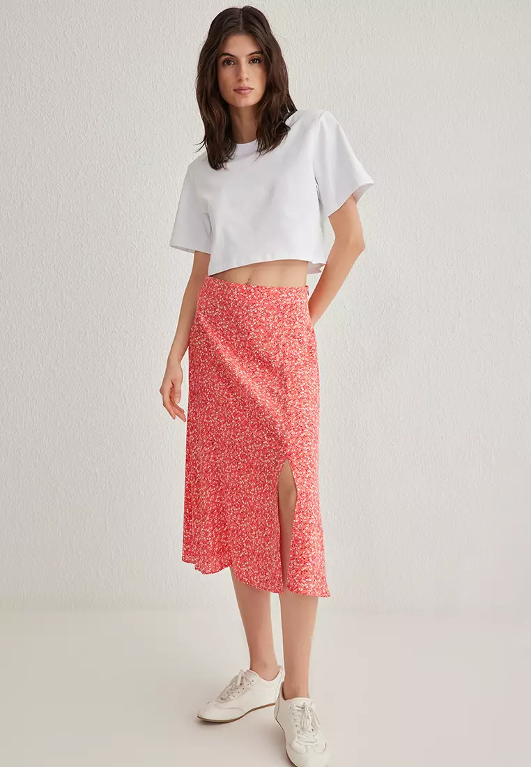 Slit Midi Skirt