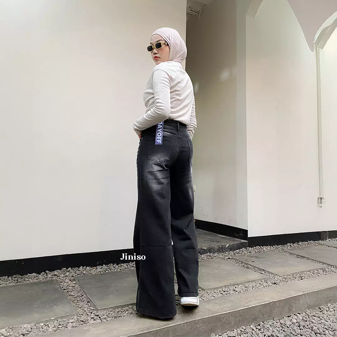 Highwaist Flare Cutbray Jeans 371 DAYOFF