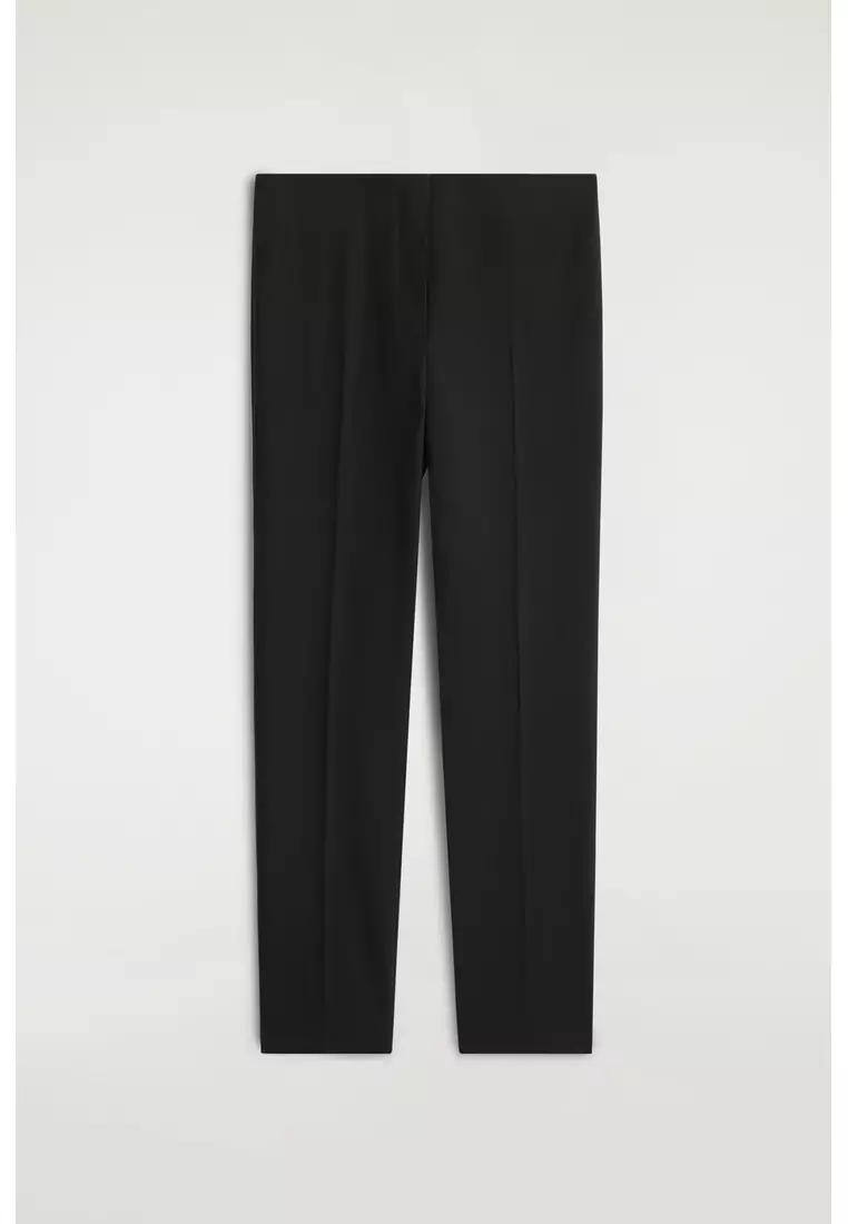 SLIM WOOL-BLEND TROUSERS
