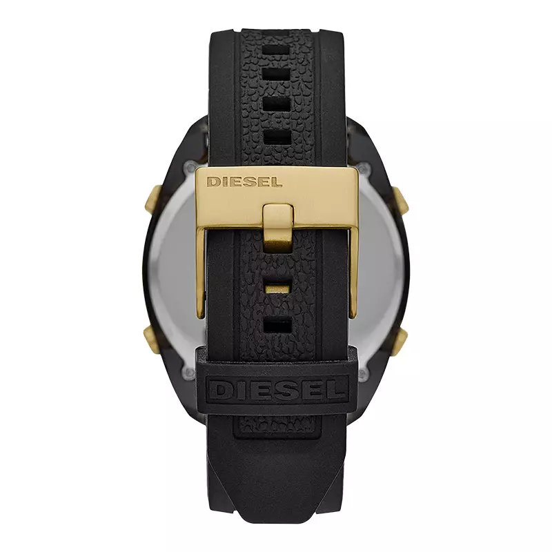 Jam Tangan Pria Diesel Crusher DZ1901 Men Digital Dial Black Rubber Strap