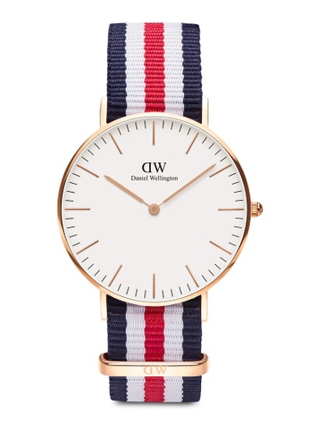 Daniel Wellington gold Classic Oxford Black dial 36mm Watch - Nato starp - Rose Gold - Unisex watch - DW Watch for women and men - Unisex 8762EAC0672EEAGS_1