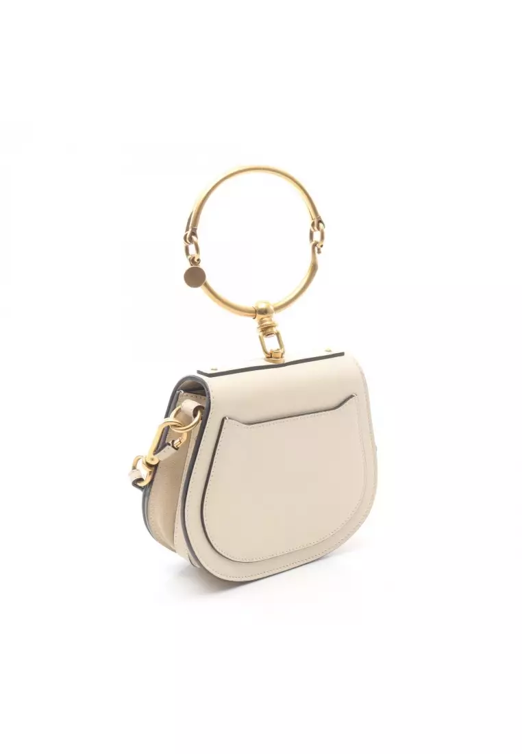Pre-Loved Chloé Nil Small bracelet bag Handbag leather ivory 2WAY