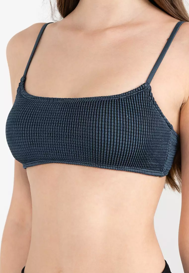 Straight Neck Crop Bikini Top