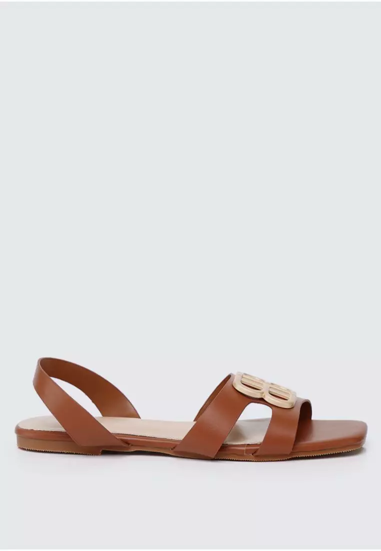 Discount on My Ballerine  shoes - SKU: My Ballerine Berenice Comfy Sandals In Brown