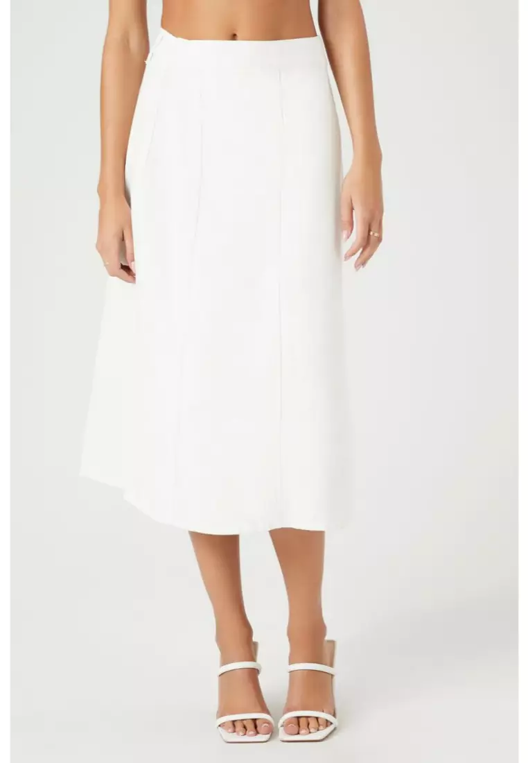 Forever 21 white deals midi skirt