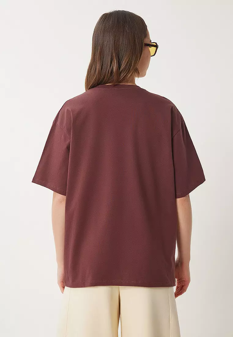 Teddy Bear Crest Cotton Oversize Knitted T-Shirt