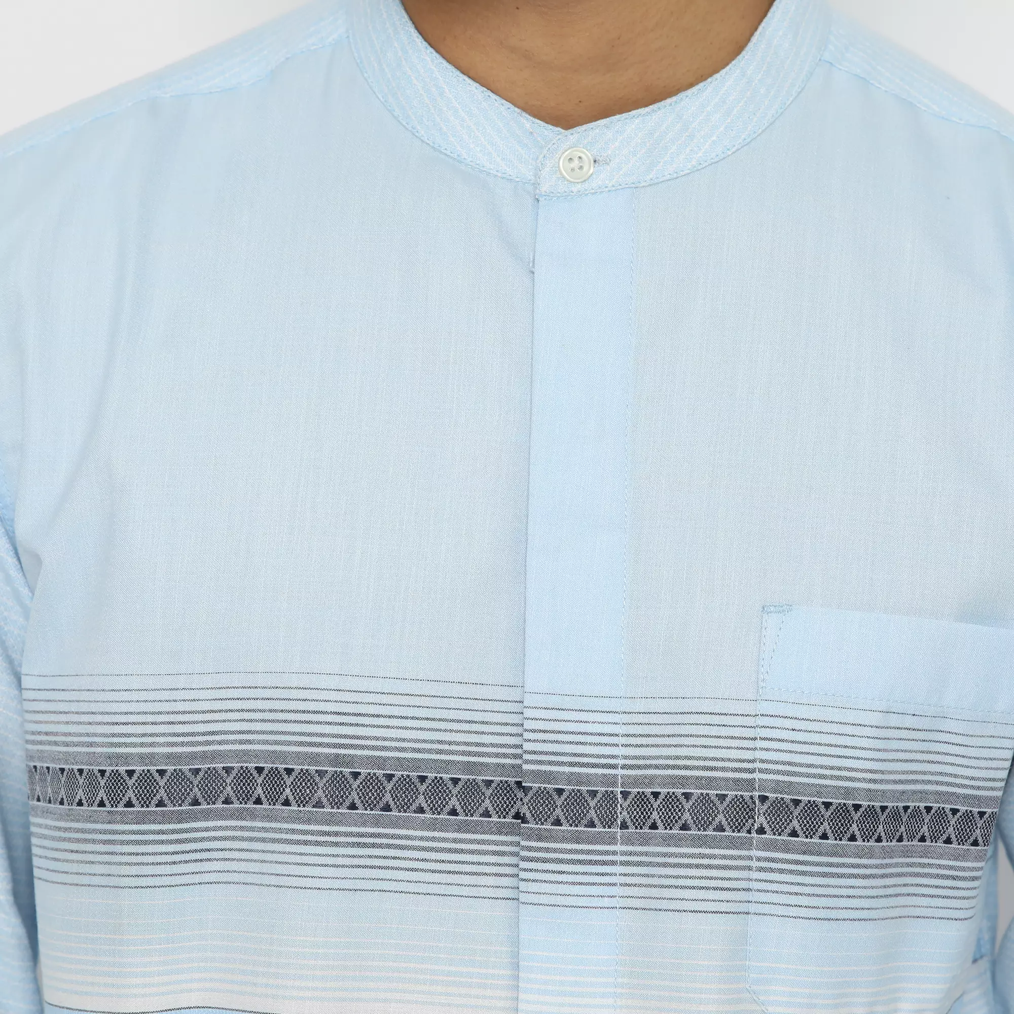 POLICE Kemeja Koko Border Pria 207260062 Blue