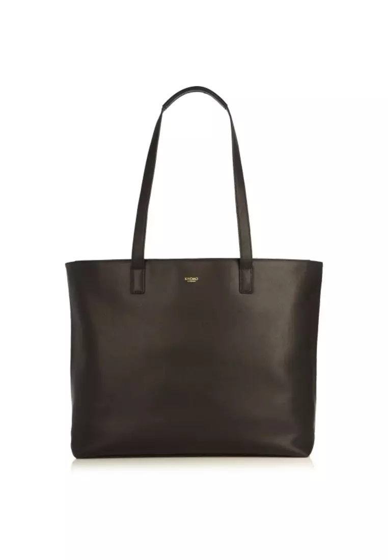 Buy knomo Maddox 15" Leather TopZip Tote (Black) 2024 Online ZALORA