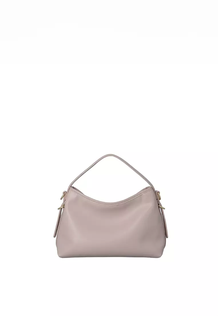 Lara Strapped Top Handle Bag - Nude