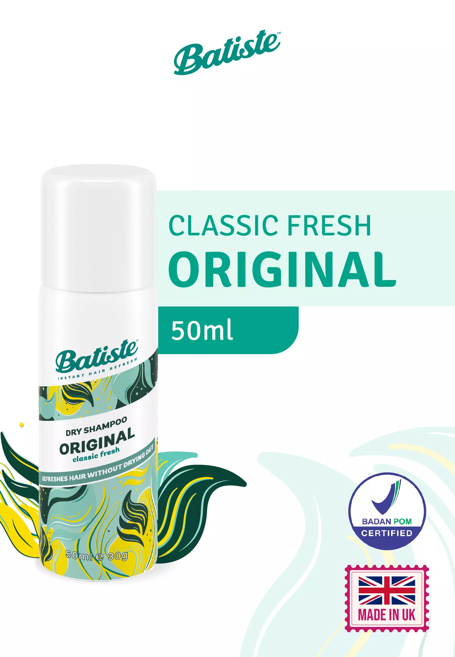 Batiste Clean & Classic Original Dry Shampoo 50 ml