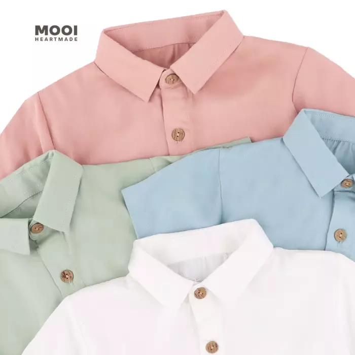 Mooi Atasan Anak Perempuan Chika Top - Dusty Blue