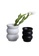 DILAS HOME Voluminous Stepped Ceramic Vase (White Small) 1C91EHL801D6BAGS_2