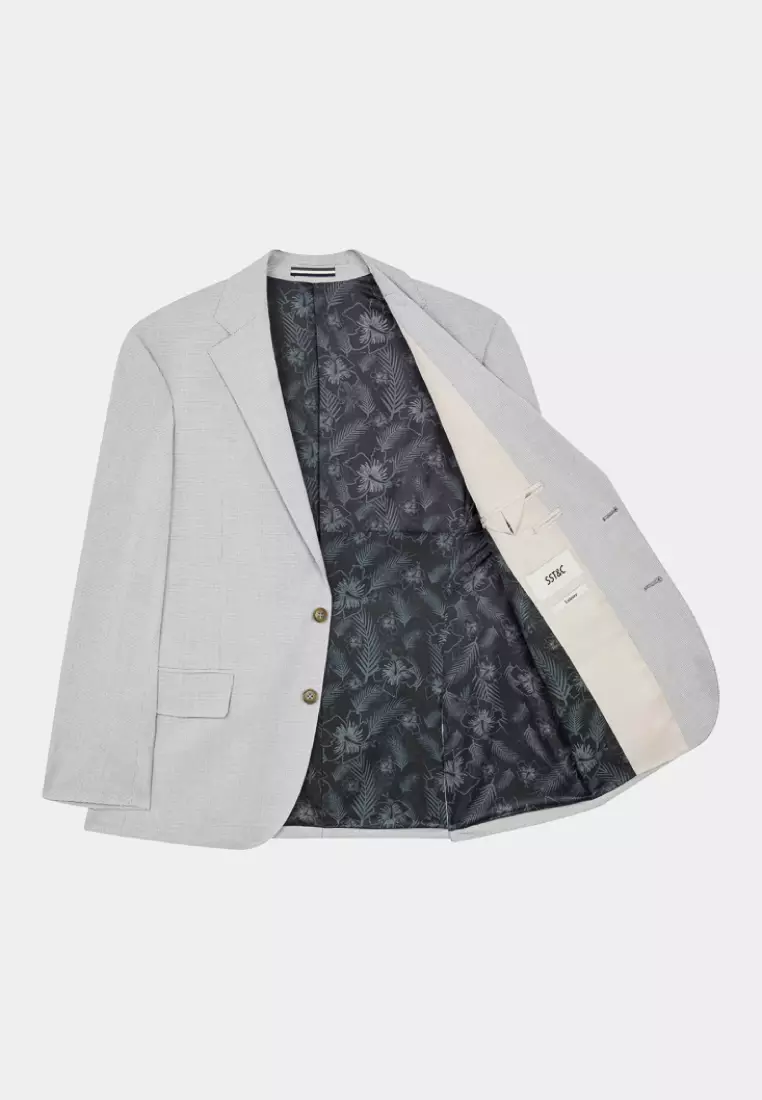 Light Grey Houndstooth Leisure Suit