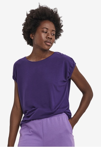 Vero Moda purple Ava Plain Short Sleeves Top 7EA87AA07A87D8GS_1