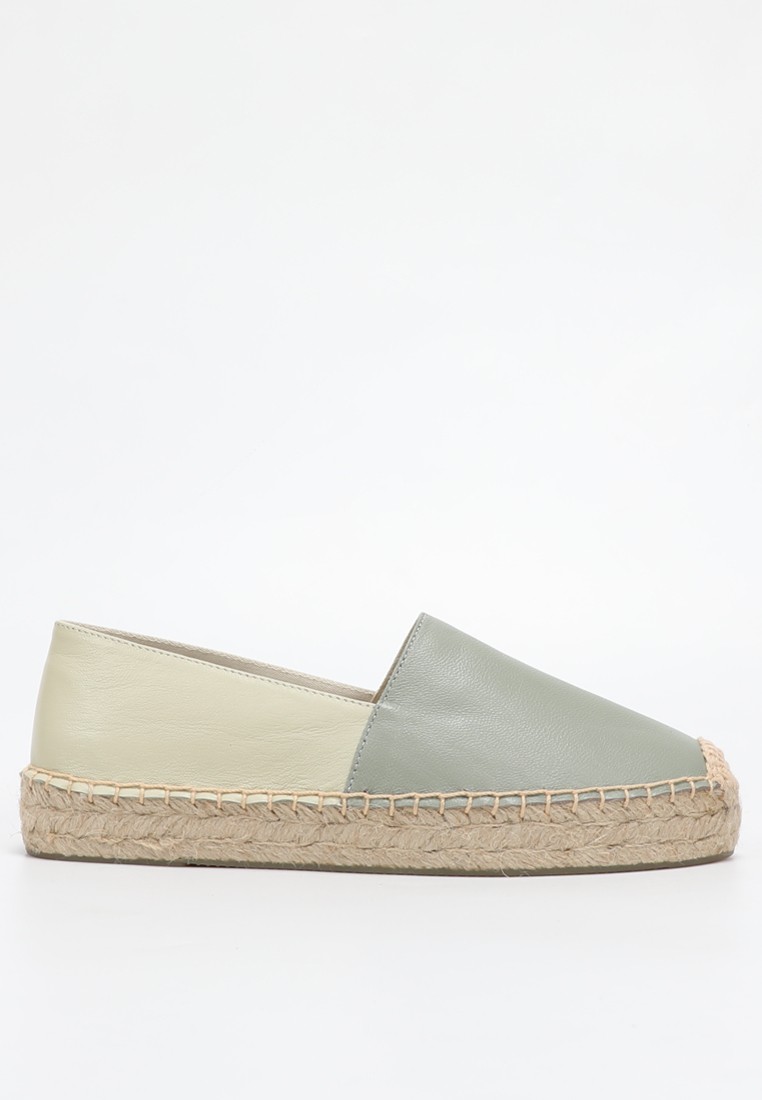 Color Matching Lamb Leather Espadrilles HB7102