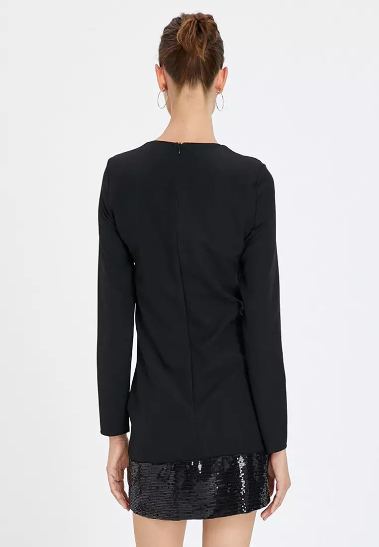 Round Neck Mini Dress