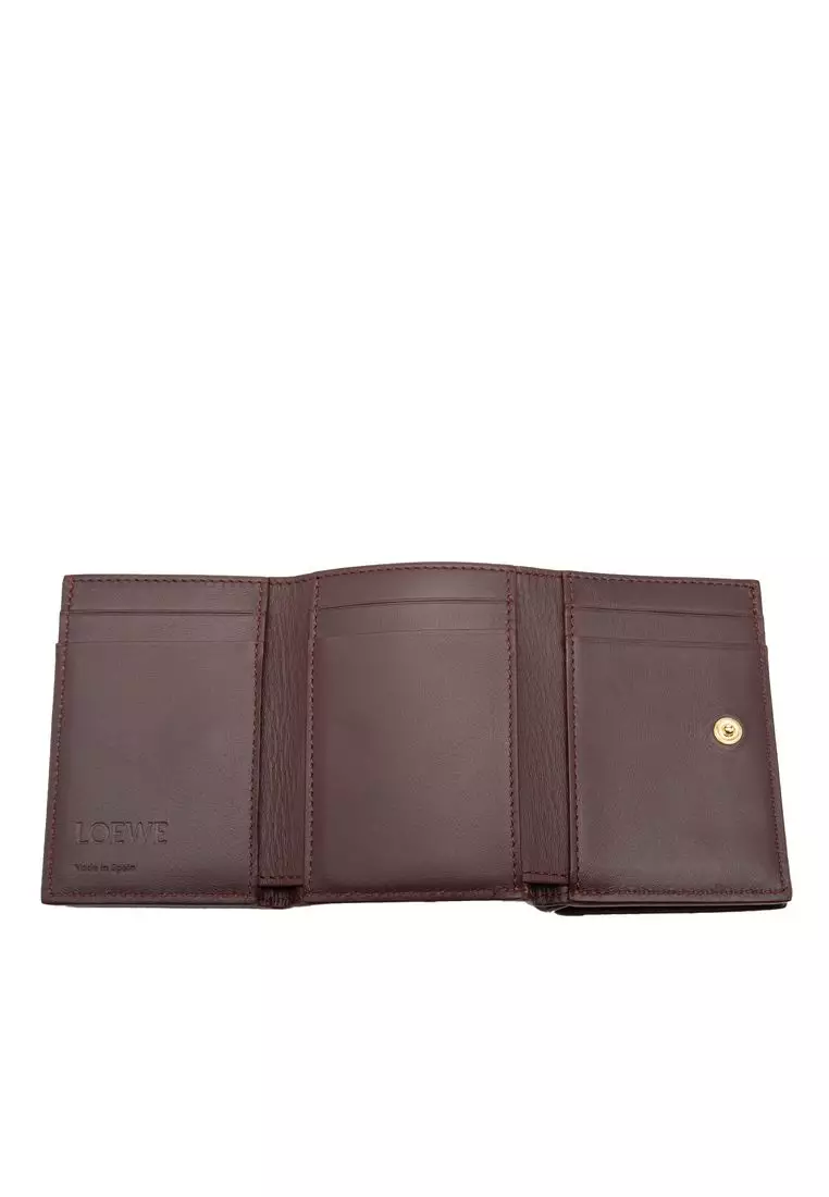 Pre-Loved Loewe Leather Anagram Trifold Wallet