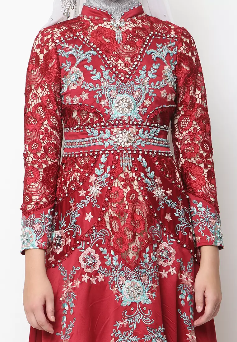 Bibiq Gamis Brokat Satin