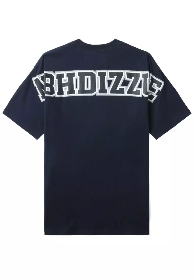 Buy izzue X Neighborhood printed oversized tee in navy 2024 Online