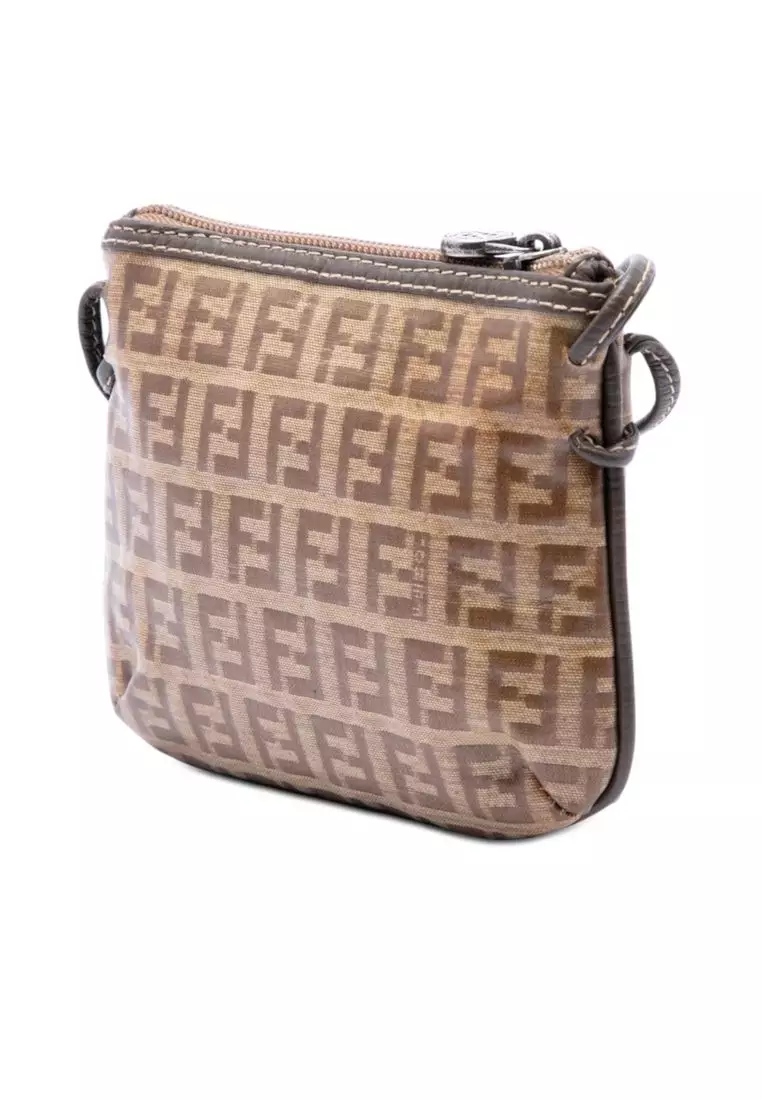 Pre-Loved Fendi Zucchino Crystal Crossbody