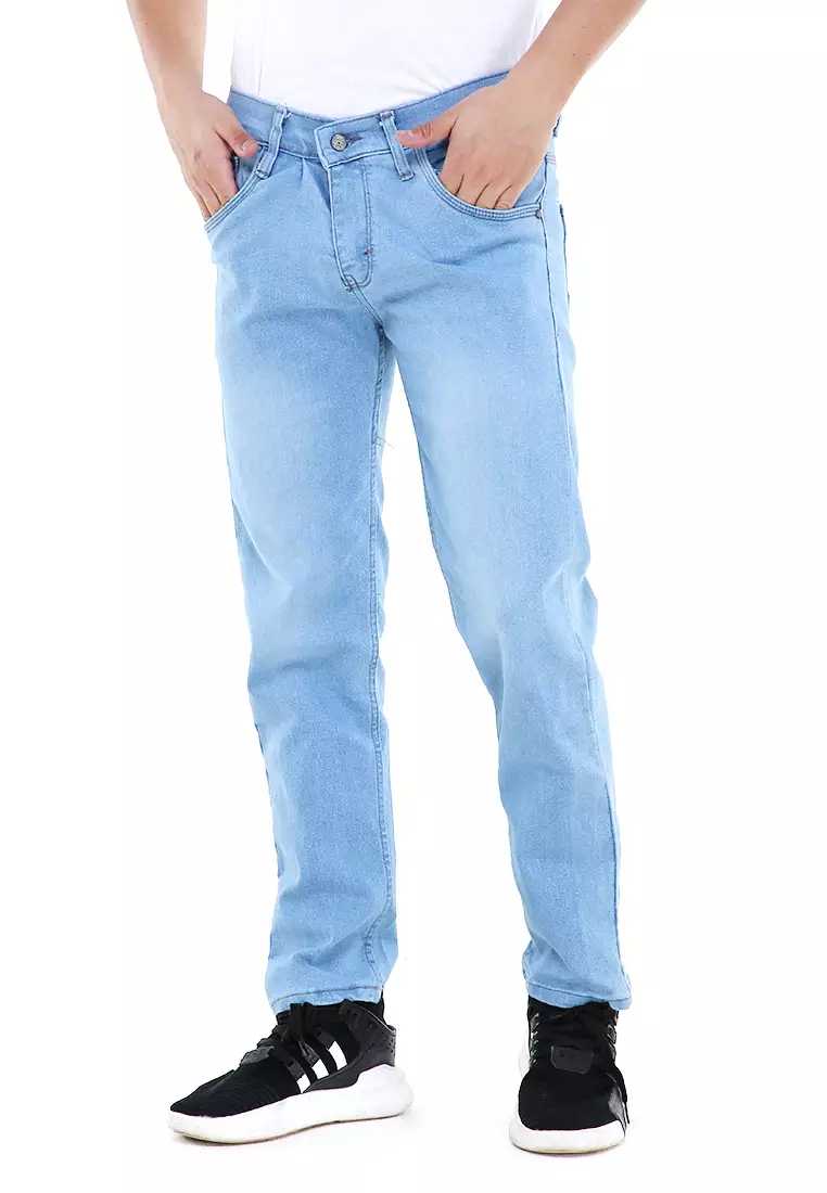 Locko Celana Panjang Denim Pria Style Casual Long Pants Material Jeans ORIGINAL - Ice