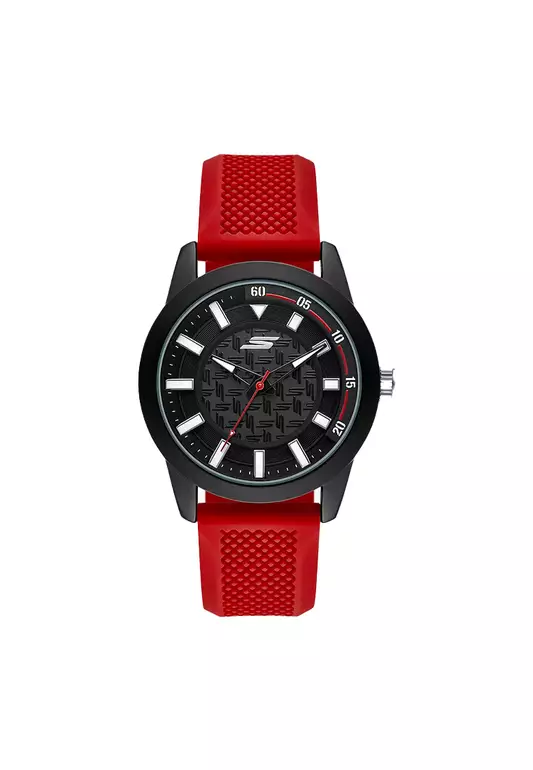 Men's Clement Red Leather Analog Watch SKC-SR8112